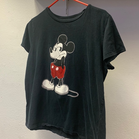 Black mickey mouse tshirt medium sized barely worn - Picture 1 of 1